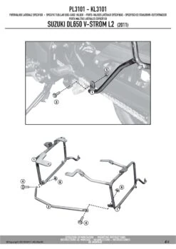 Givi PL3101 Sidecase Hardware For Suzuki DL650 V-Strom '12-'13 -Arrow Shop PL3101 fi 4