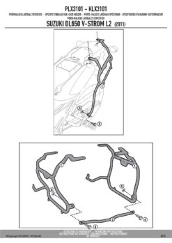 Givi PLX3101 Sidecase Hardware For Suzuki DL650 V-Strom (2011-2016) -Arrow Shop PLX3101 fi 4
