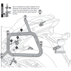 Sw-Motech KFT.08.725.20000/B EVO Quick-Lock Side Carrier For Kawasaki Versys 650 '06-'14 17 Sw-Motech KFT.08.725.20000/B EVO Quick-Lock Side Carrier For Kawasaki Versys 650 '06-'14 -Arrow Shop TTLKFT 08 725 20000 B 08