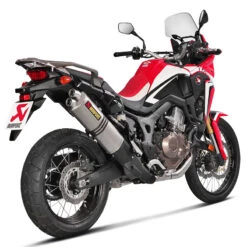 Akrapovic S-H10SO22-HWT Slip-on Line Hexagonal Exhaust, Silver For Honda Africa Twin '18-'19