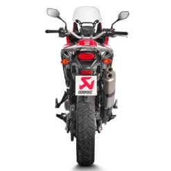 Akrapovic S-H10SO22-HWT Slip-on Line Hexagonal Exhaust, Silver For Honda Africa Twin '18-'19 -Arrow Shop akrapovic s h10so22 hwt slip on line exhaust image5