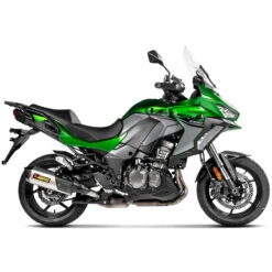 Akrapovic S-K10SO22-HWT Slip-on Line Exhaust, Titanium For Kawasaki Versys 1000 '19- -Arrow Shop akrapovic s k10so22 hwt slip on line oval exhaust image3