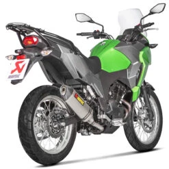 Akrapovic S-K3SO2-HZT Slip-on Line Triangle Exhaust, Black For Versys-X 250/300 '17-'20