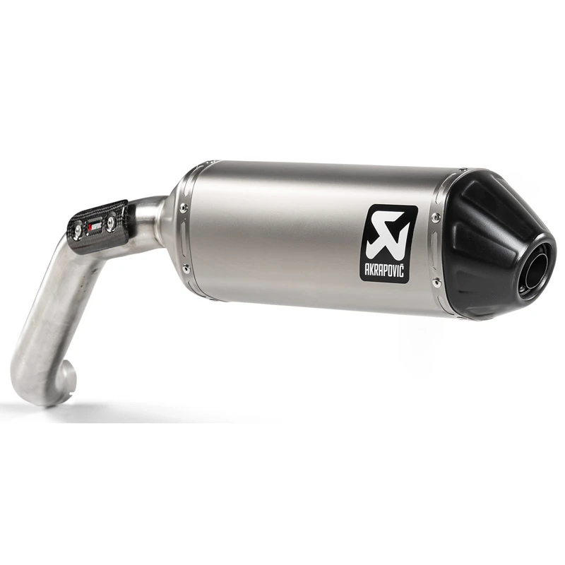 Akrapovic S-MG8SO1-HFTT Slip-on Line Exhaust, Titanium For Moto Guzzi V85 TT '19-'20 2 Akrapovic S-MG8SO1-HFTT Slip-on Line Exhaust, Titanium For Moto Guzzi V85 TT '19-'20 - Image 2