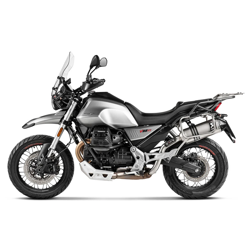 Akrapovic S-MG8SO1-HFTT Slip-on Line Exhaust, Titanium For Moto Guzzi V85 TT '19-'20 3 Akrapovic S-MG8SO1-HFTT Slip-on Line Exhaust, Titanium For Moto Guzzi V85 TT '19-'20 - Image 3