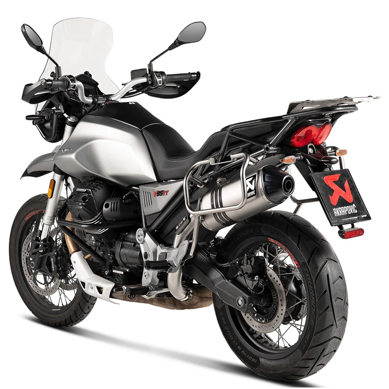 Akrapovic S-MG8SO1-HFTT Slip-on Line Exhaust, Titanium For Moto Guzzi V85 TT '19-'20 1 Akrapovic S-MG8SO1-HFTT Slip-on Line Exhaust, Titanium For Moto Guzzi V85 TT '19-'20