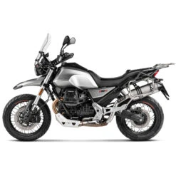 Akrapovic S-MG8SO2-HFTT Slip-on Line Exhaust, Titanium For Moto Guzzi V85 TT '19-'20 -Arrow Shop akrapovic s mg8so2 hftt slip on line exhaust image3