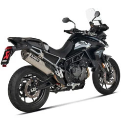 Akrapovic S-T9SO3-HRT Slip-on Line Exhaust, Titanium For Triumph Tiger 850/900 Models '20-