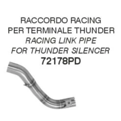 Arrow 72178PD Thunder Racing Exhaust Link Pipe, Stainless Steel For Honda CRF300L '21-