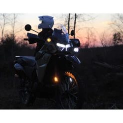 Denali LAH.08.11000 Plug-&-Play Fork Mounted T3 Turn Signal Kit For Kawasaki KLR650 '22- -Arrow Shop denali lah 08 11000 fork mounted t3 turn signals image3