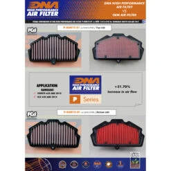 DNA P-K6N15-01 Air Filter For Kawasaki Z650 / Ninja 650 / Versys 650 ABS (2015-2020) -Arrow Shop dna p k6n15 01 air filter image4