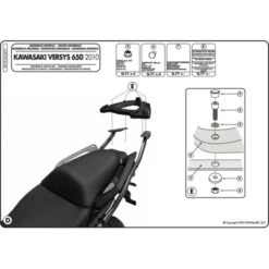 Givi 451FZ Monorack Sidearms For Kawasaki Versys 650 '10-'14 -Arrow Shop givi 451fz monorack sidearms versys650 2