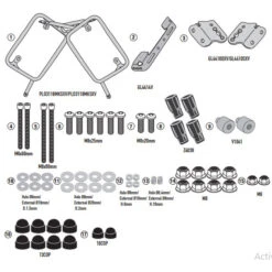 Givi PLO3118MK Sidecase Hardware For Suzuki V-Strom 1050 / XT (2020-)