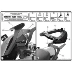 Givi SR225 Specific Rack For Triumph Tiger 1050 (2007-2012) -Arrow Shop givi sr225 specific rack tiger1050 3