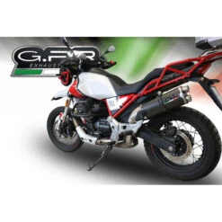 GPR E4.GU.61.DUAL.CA Dual Evo4 Carbon Slip-on Exhaust For Moto Guzzi V85 TT (2019-) -Arrow Shop gpr e4 gu 61 dual ca dual evo4 carbon exhaust image2