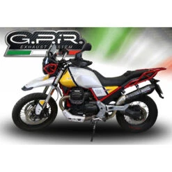 GPR E4.GU.61.GPAN.PO GP Evo4 Poppy Slip-on Exhaust For Moto Guzzi V85 TT (2019-) -Arrow Shop gpr e4 gu 61 gpan po gp evo4 poppy slip on exhaust image3