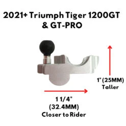 Helibars HR06164 Tour Performance Handlebar Risers For Triumph Tiger 1200 GT-Pro (2022-) -Arrow Shop helibars hr06164 tour performance handlebar risers image4