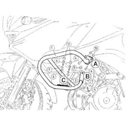 Hepco & Becker 502.205 00 01 Tank Guard For Kawasaki KLV 1000