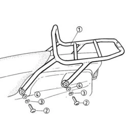 Hepco & Becker 650.519 Rear Rack, Black For Moto Guzzi Quota 1000 / 1100ES