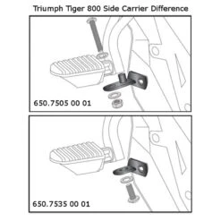 Hepco & Becker 650.7535 00 01 Lock-it Side Carrier For Triumph Tiger 800 XC/XR (2015-current) -Arrow Shop hepco becker 650 7535 00 01 lock it pannier frames image4