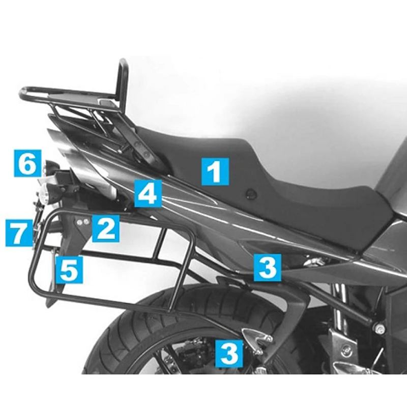 Hepco & Becker 650.792 00 01 Side Carrier For Triumph ST 1050 1 Hepco & Becker 650.792 00 01 Side Carrier For Triumph ST 1050