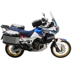 Hepco & Becker 651.9510 00 22 Cutout Side Carrier With Cases Honda Africa Twin (2018-) -Arrow Shop hepco becker 651 9510 00 22 01 40 cutout carrier image5
