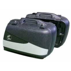 Hepco & Becker Junior Flash 40 Liter Sidecase Set Silver Left & Right -Arrow Shop hepco becker junior flash 30 liter cases silver 02 3