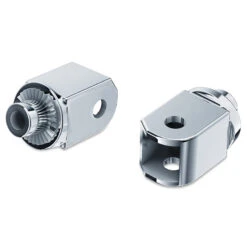 Kuryakyn 8937 Splined Adapter / Pegs Mounts, Satin Black For OEM Peg Africa Twin