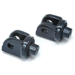 Kuryakyn 8938 Splined Adapter / Pegs Mounts, Satin Black For Rear OEM Peg Africa Twin