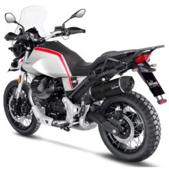 LeoVince 14348EB LV One Evo Slip-on Exhaust, Black For Moto Guzzi V85 TT '19-