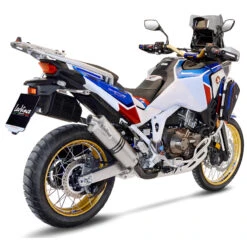 LeoVince 14355E LV One Evo Slip-on Exhaust, Stainless For Honda Africa Twin '20-