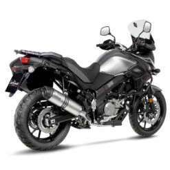 LeoVince 14377E LV One Evo Slip-on Exhaust, Stainless For Suzuki V-Strom 650/XT '17-