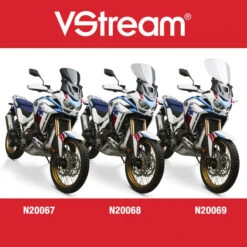 National Cycle N20068 VStream Short Windscreen, Light Gray For CRF1100D Adventure Sports '20- -Arrow Shop national cycle n20067 vstream short windscreen image3 1