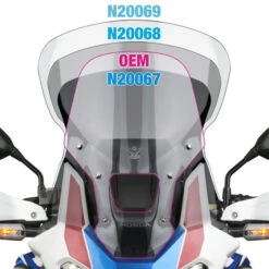 National Cycle N20069 VStream Short Windscreen, Clear For CRF1100D Adventure Sports '20- -Arrow Shop national cycle n20067 vstream short windscreen image4