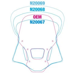 National Cycle N20068 VStream Short Windscreen, Light Gray For CRF1100D Adventure Sports '20- -Arrow Shop national cycle n20067 vstream short windscreen image5 1