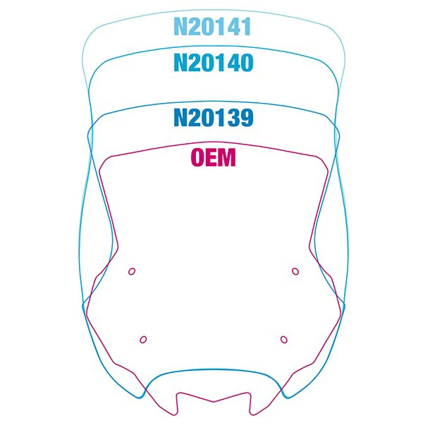 National Cycle N20140 VStream Mid Windscreen, Light Gray For Kawasaki KLR650 '21- 7 National Cycle N20140 VStream Mid Windscreen, Light Gray For Kawasaki KLR650 '21- - Image 7