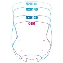 National Cycle N20141 VStream Tall Windscreen, Clear For Kawasaki KLR650 '21- -Arrow Shop national cycle n20139 vstream short windscreen image7