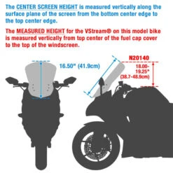 National Cycle N20140 VStream Mid Windscreen, Light Gray For Kawasaki KLR650 '21- 19 National Cycle N20140 VStream Mid Windscreen, Light Gray For Kawasaki KLR650 '21- -Arrow Shop national cycle n20140 vstream short windscreen image5