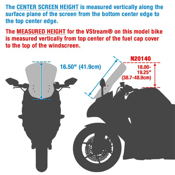 National Cycle N20140 VStream Mid Windscreen, Light Gray For Kawasaki KLR650 '21- 8 National Cycle N20140 VStream Mid Windscreen, Light Gray For Kawasaki KLR650 '21- - Image 8