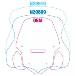 National Cycle N20610 VStream Mid Windscreen, Clear For Triumph Tiger 850/900 -Arrow Shop national cycle n20609 vstream low windscreen image5 1