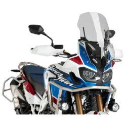 Puig 3714H Adjustable Touring Windshield, Smoked For Honda CRF1000L Africa Twin '16-'19