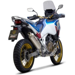 SC-Project H36-101T Rally Raid Slip-on Exhaust For Honda CRF1000L Africa Twin '20- -Arrow Shop sc porject h36 101t rally raid slip on exhaust image5
