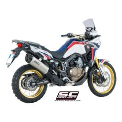 SC-Project H16-85T Titanium "Adventure" Exhaust For Honda CRF1000L Africa Twin '16-'19 -Arrow Shop sc project h16 85t titanium adventure exhaust image5