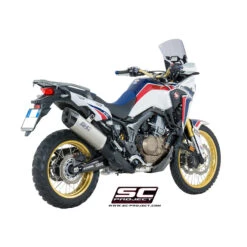 SC-Project H16-85T Titanium "Adventure" Exhaust For Honda CRF1000L Africa Twin '16-'19 -Arrow Shop sc project h16 85t titanium adventure exhaust image6