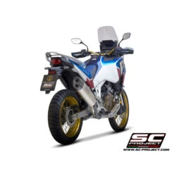 SC-Project H36-85T Adventure Slip-on Exhaust, Titanium For Honda CRF1100L (2020-) -Arrow Shop sc project h36 85t adventure slip on exhaust image3