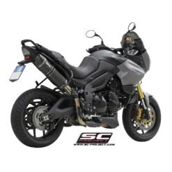 SC-Project T03-H02C Oval Exhaust For Triumph Tiger 1050 (2007-2012) -Arrow Shop sc project t03 h02c oval exhaust image5