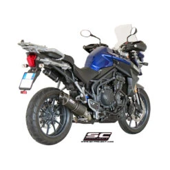 SC-Project T07-L02C Low Mount Oval Exhaust For Triumph Explorer 1200 / XC (2011-2016)