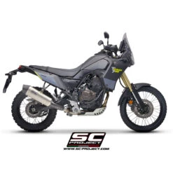SC-Project Y28-122T X-plorer Slip-on Exhaust, Titanium For Yamaha Tenere 700 (2019-) -Arrow Shop sc project y28 122t x plorer exhaust titanium image5