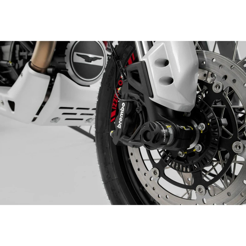Sw-Motech STP.17.176.10001/B Front Axle Sliders For Moto Guzzi V85 TT (2019-) 2 Sw-Motech STP.17.176.10001/B Front Axle Sliders For Moto Guzzi V85 TT (2019-) - Image 2
